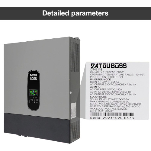 Хибриден инвертор DATOUBOSS 11 KW 48V